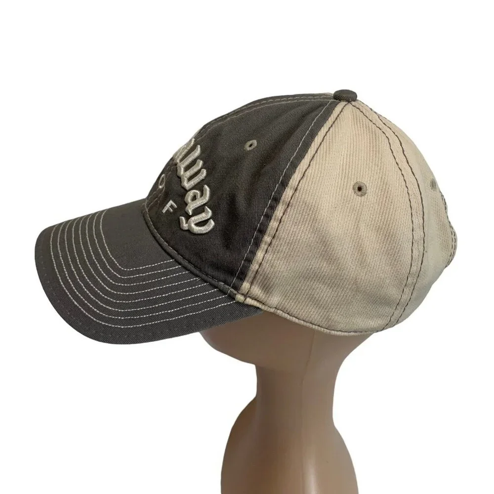 New Era Callaway Golf Cap Gray Cream ‎ Adjustable Hat Baseball Cap